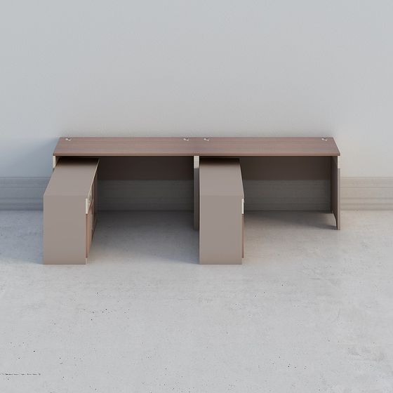 Urban Workspace Desk 3D model for Creative Spaces
