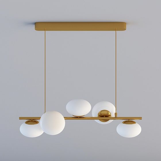 Elegant Low Poly Pendant Light 3D model