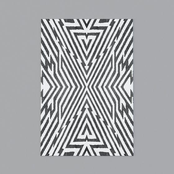 Geometric Maze Rug 3D model for Creative Spaces