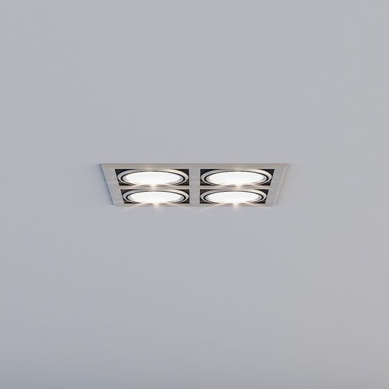 Sleek Square Recessed Light 3D model for Modern Interiors