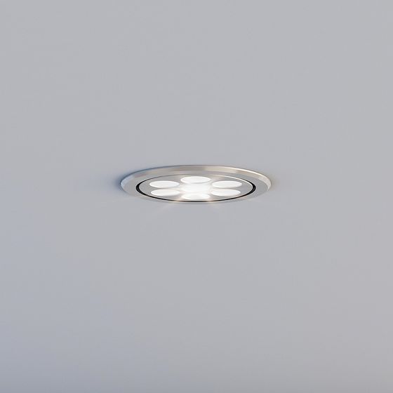 Sleek Low-Poly Embedded Lighting Fixture 3D model