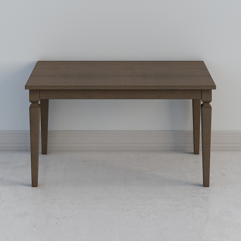 Ait House American modern minimalist charcoal gray 1.4 meters small dining table solid wood table foot solid wood long table 6 people table DS813111