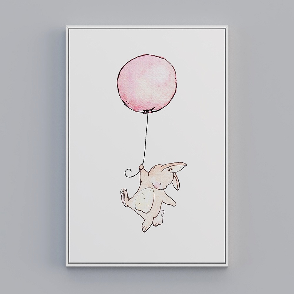 子供部屋の漫画ウサギ装飾イルカ女の子部屋壁画bwh-x-2