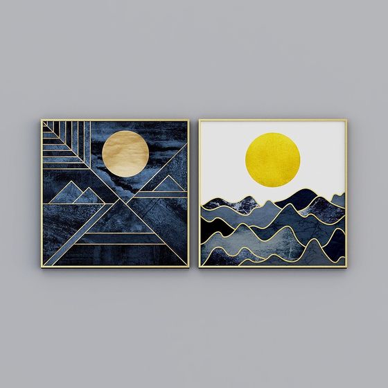 Abstract Mountains and Rivers 3D model