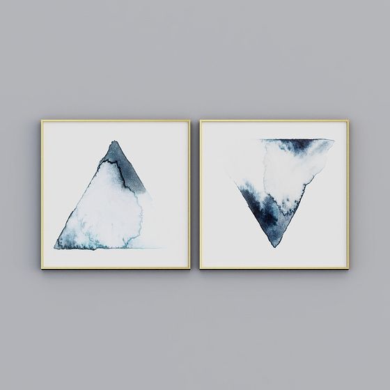 Low-Poly 3D Model of Mountains Confrontation