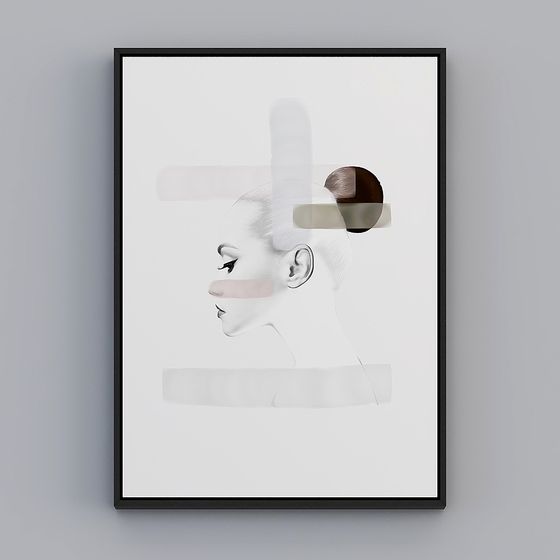 Abstract Outline 3D model for Creative Projects