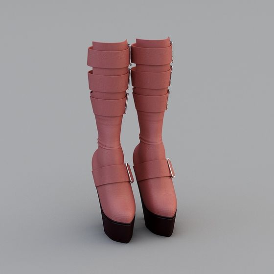 Urban Stiletto 3D model - Low Poly Futuristic Boots