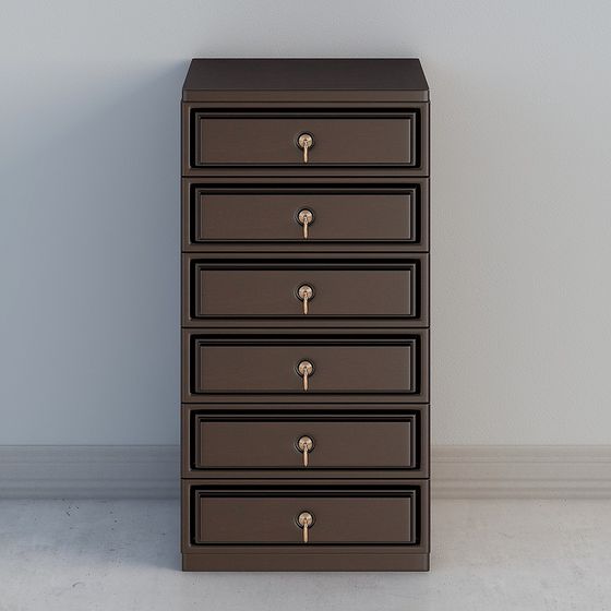 Vintage-Style Storage Cabinet 3D model