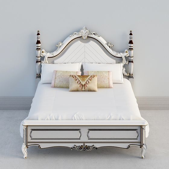 Royal Dreams Elegant Bed 3D model for Modern Spaces