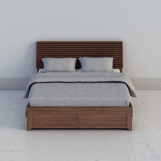 Elegant Minimalist Bed Frame 3D model