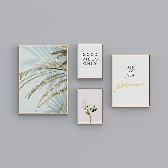 Stylish Wall Art Set 3D model for Elegant Interiors