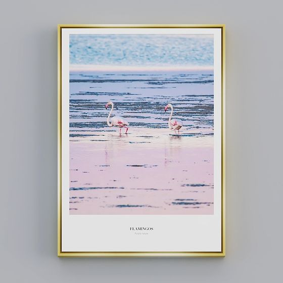 Graceful Flamingos 3D model for Design and Development