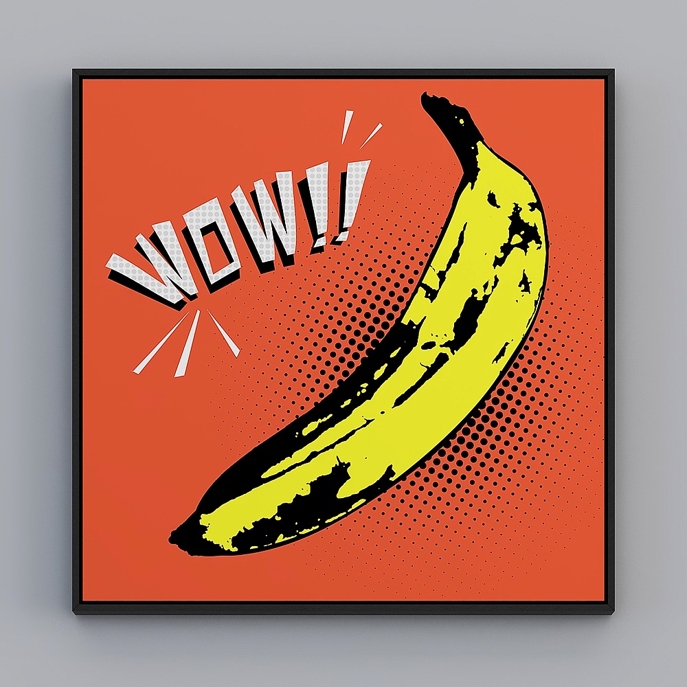 Kippoon Modern Restaurant Xuanguan Corridor square black box 73x73cm comic character wlpr-x-11