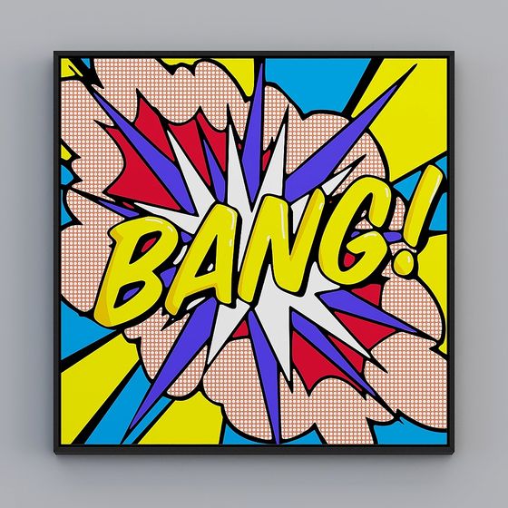 Vibrant Bang Pop Art 3D Model