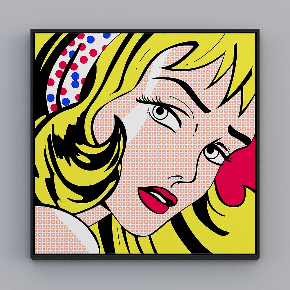 Pop Art Girl 3D model