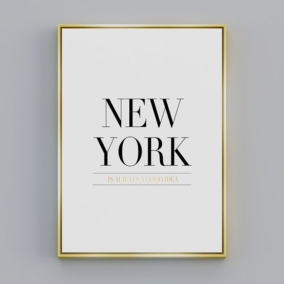 New York Poster 3D model for Creative Projects