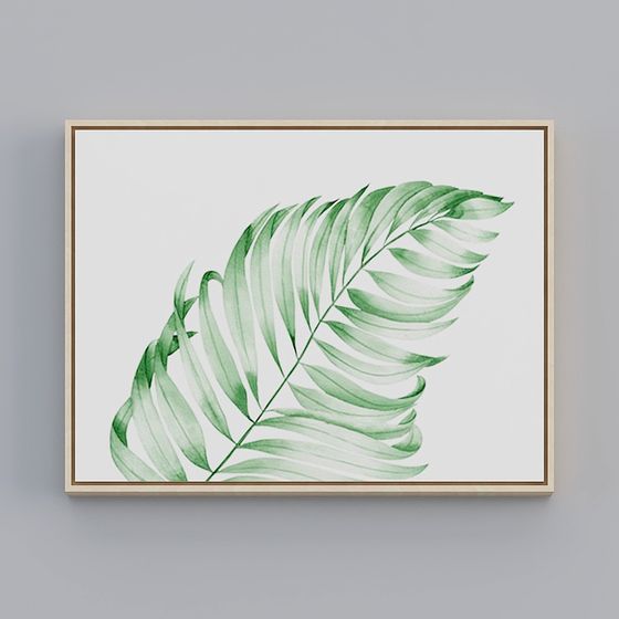 Low-Poly Palm Leaf 3D Model with High Detail