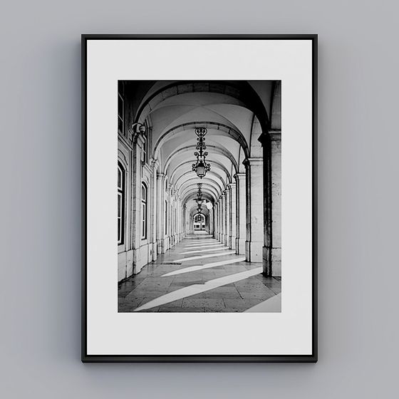 Classic Arcade 3D Model for Timeless Elegance