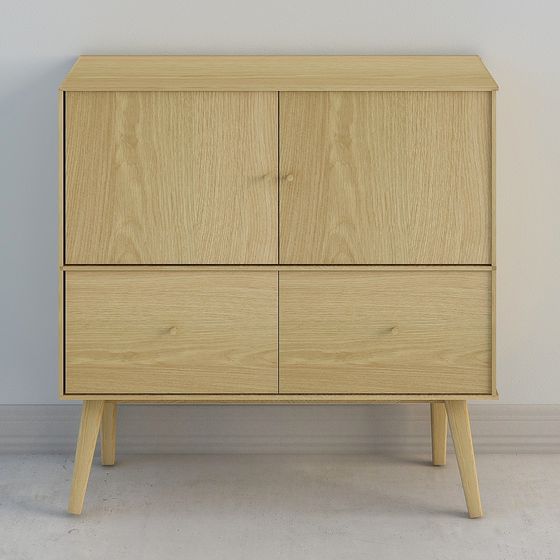 Nordic Style Storage Cabinet 3D model for Creative Projects