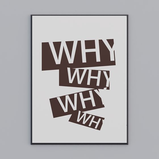 Why Poster 3D model for Creative Projects