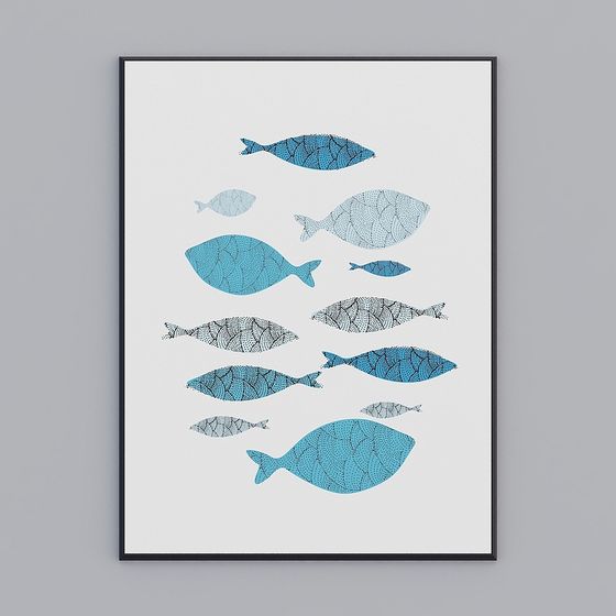 Mysterious Underwater Fish School 3D model