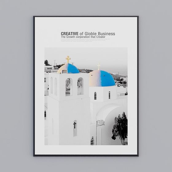 Beautiful Santorini Church 3D model for Creative Projects