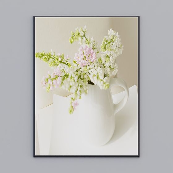 Floral Teapot Low Poly 3D Model