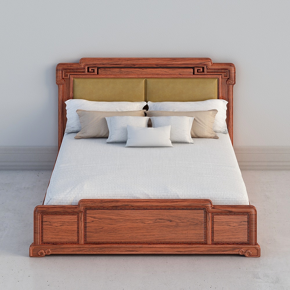 Neoclassical-2 queen bed three-piece set - queen bed