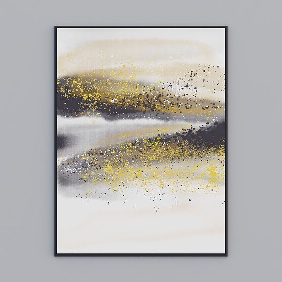 Dynamic Abstract Art 3D Model for Creative Spaces