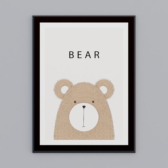 Charming Forest Bear 3D model