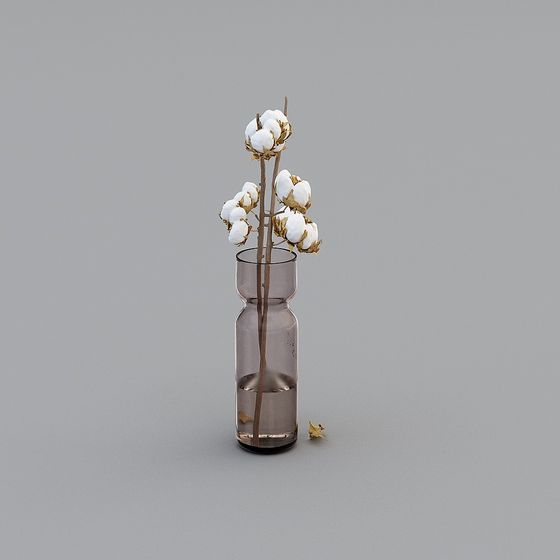 Cotton Flower Vase 3D model