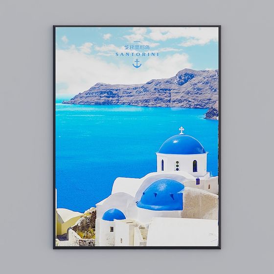 Stunning Santorini Island 3D Model