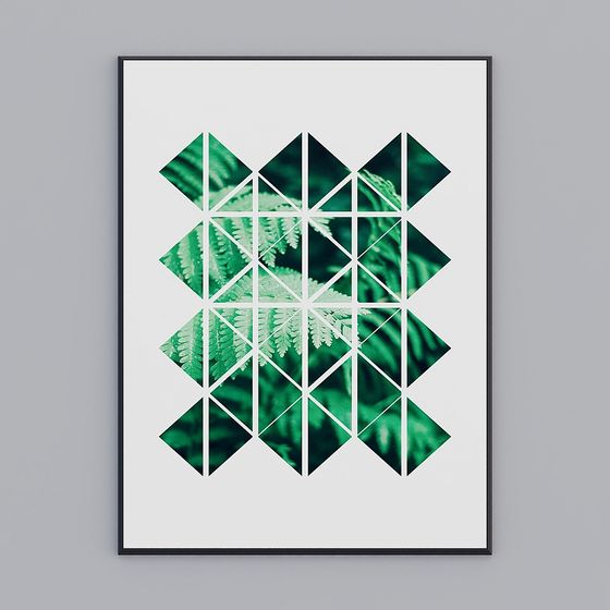 Fern Geometric 3D model for Creative Projects