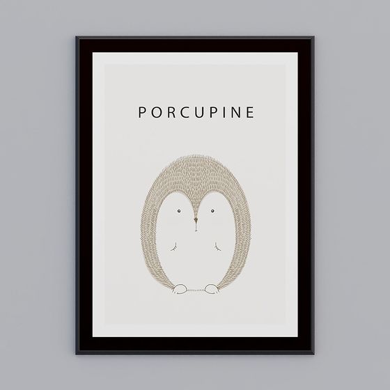 Charming Porcupine 3D Model for Creative Projects