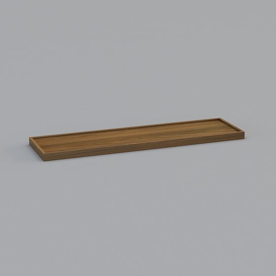 Elegant Wooden Shelf 3D model for Creative Projects