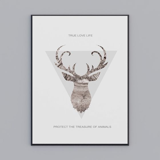 Raw - 기하학적 사슴-3