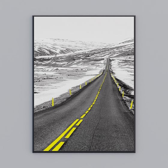 Snowy Road 3D Model