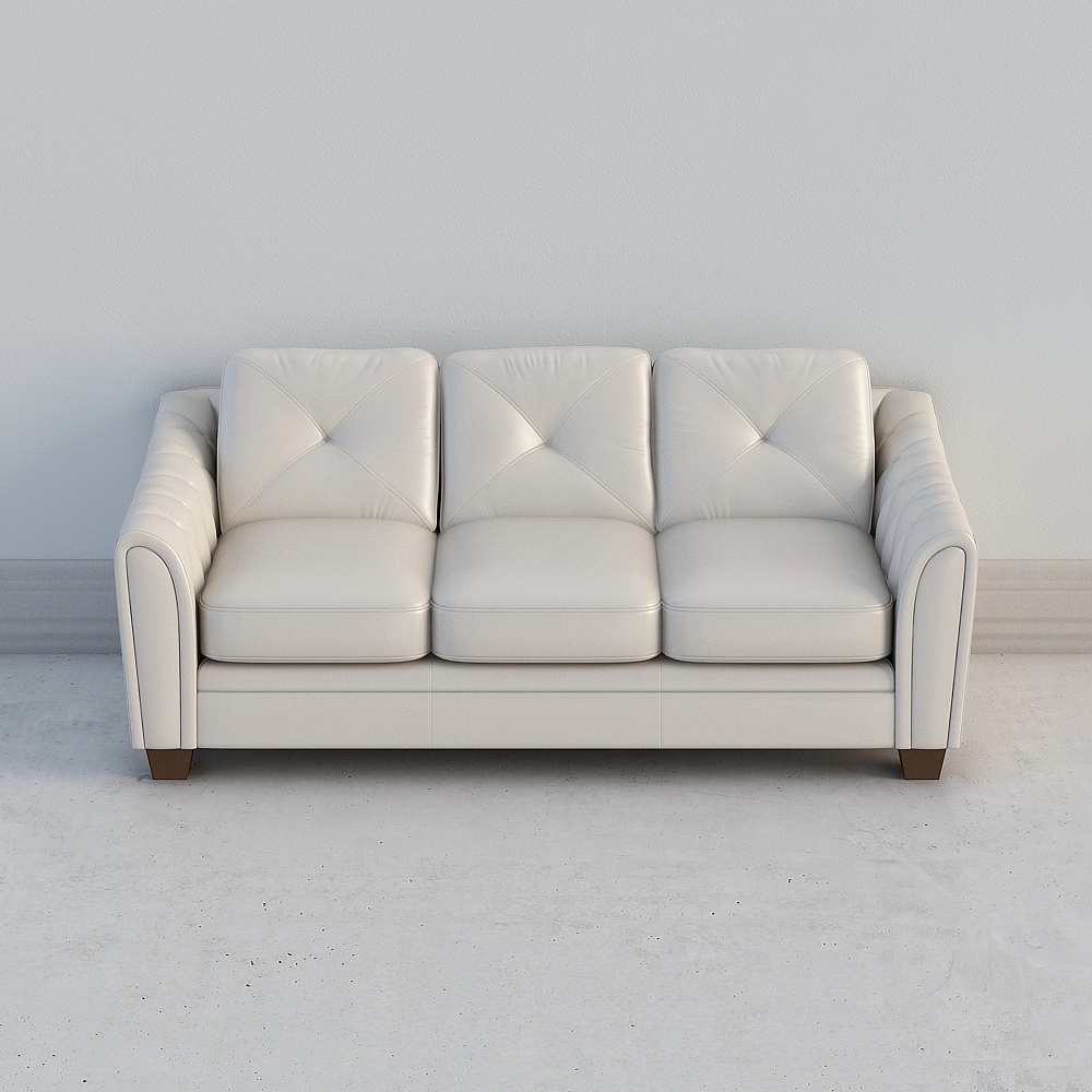 Low-Polygon Modern Sofa 3D model