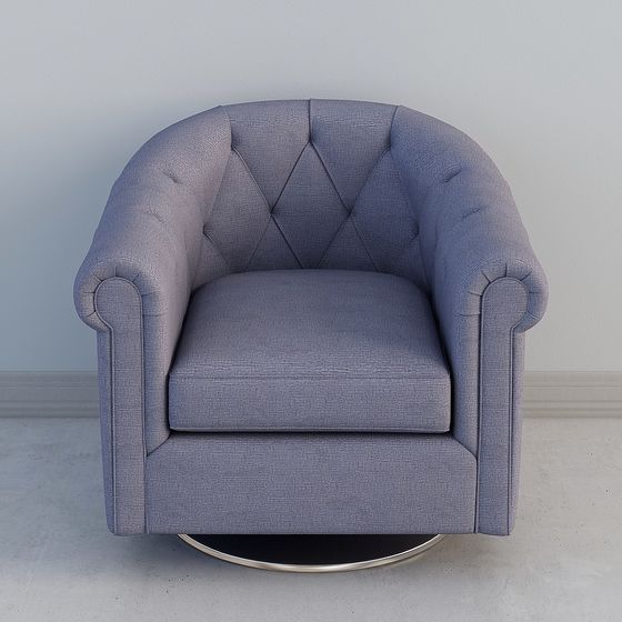 Elegant Low-Poly 3D Model Armchair