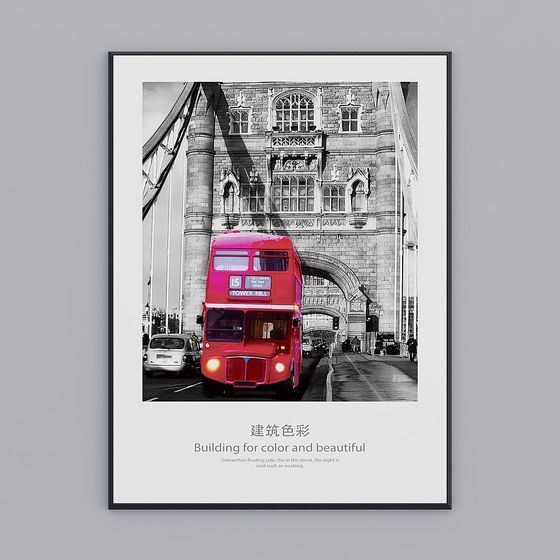 Iconic Red Double-Decker Bus 3D model under Tower Bridge