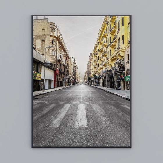 Detailed Urban Street 3D Model for Creative Projects