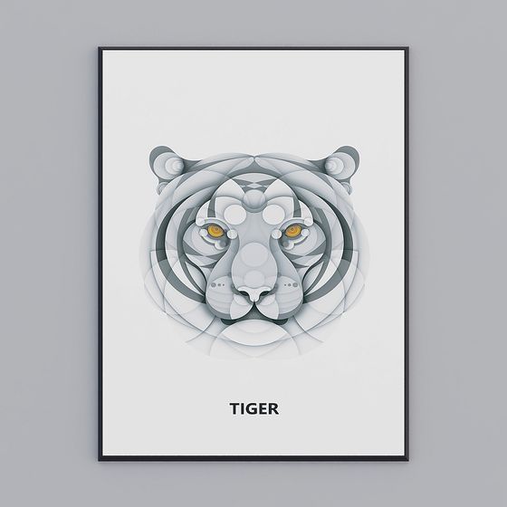 Low-Poly Realistic Tiger 3D Model