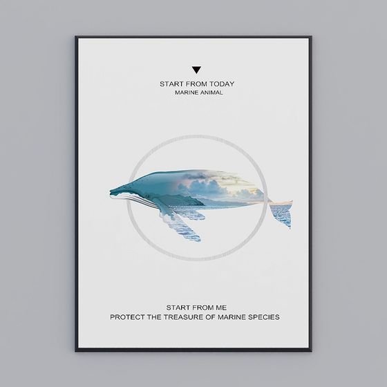 Ocean's Song 3D Model of a Graceful Whale