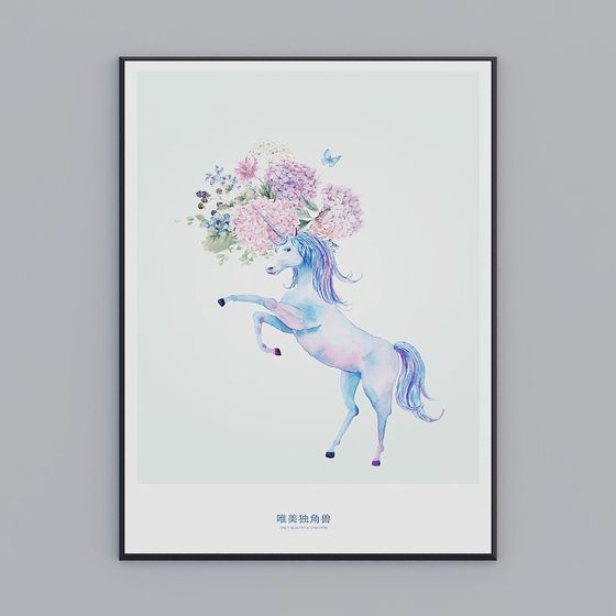 Magical Unicorn 3D model for Fantasy Designs