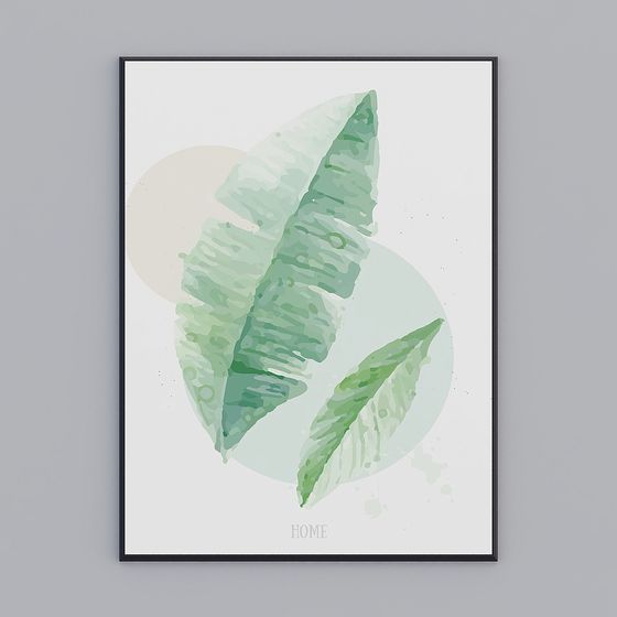 Home Leaf 3D model - Low Poly Design