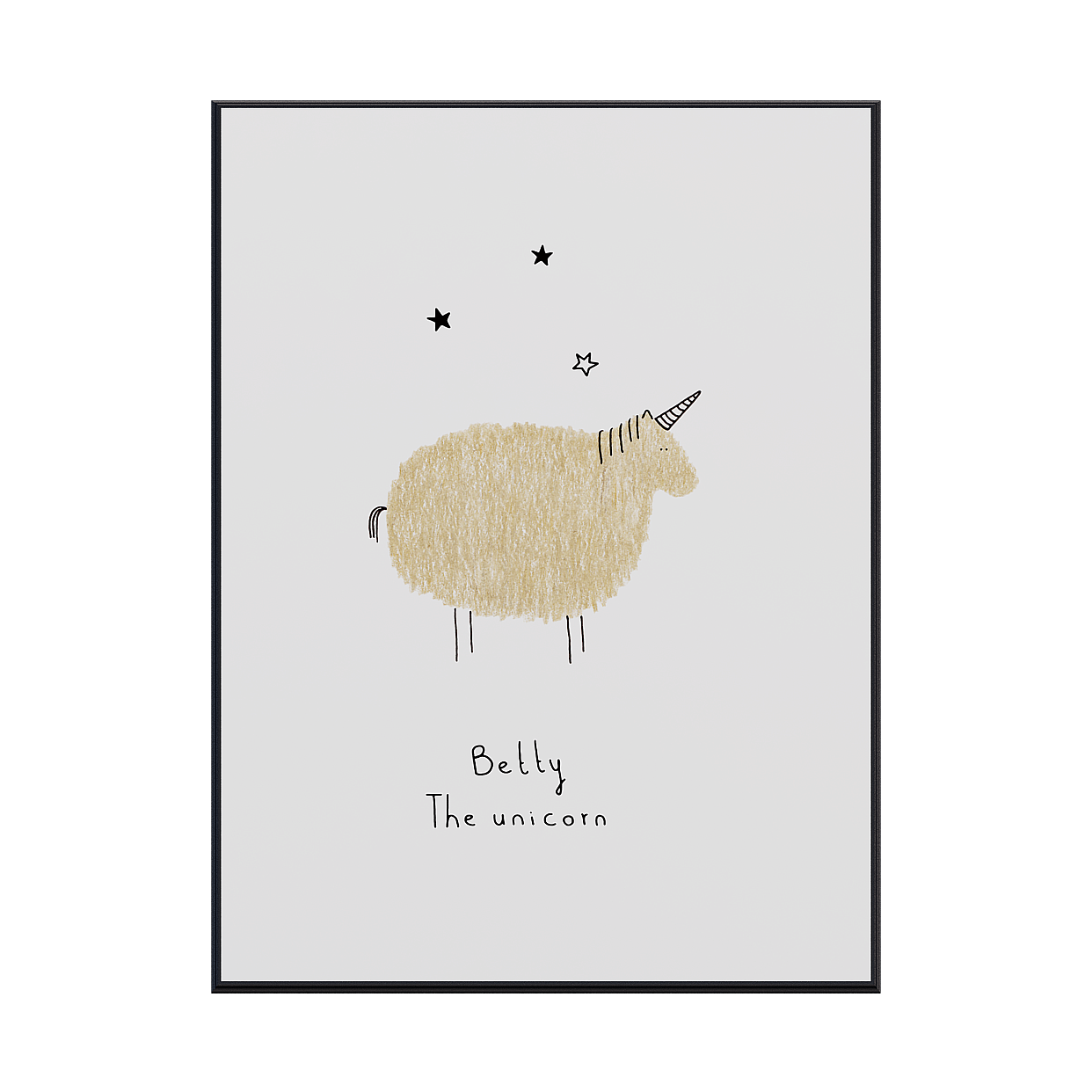 Betty the Unicorn 3D Model – Low-Poly Magical Creature