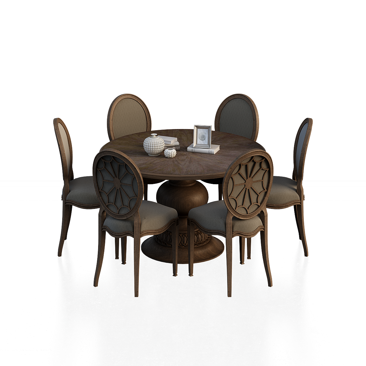 Vintage Dining Set Mid-Century Modern 3D Model