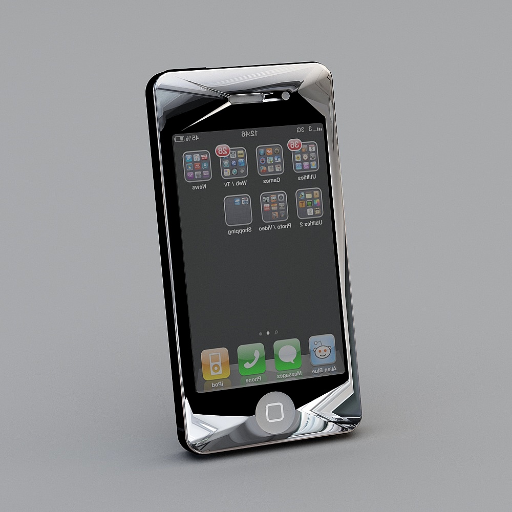 Futuristic 3D Model Smartphone with High Detail