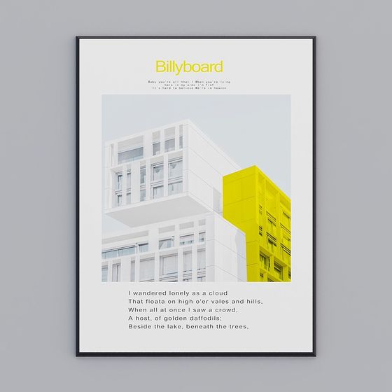 Billyboard Low-Polygon 3D Model for Creative Projects