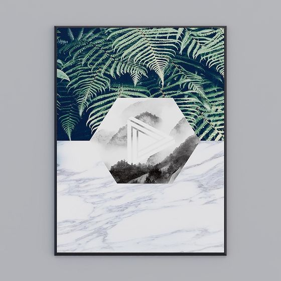 Natural Mirror Low-Poly 3D Model